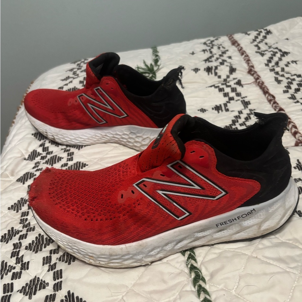 New Balance Black and Red Athletic Shoes